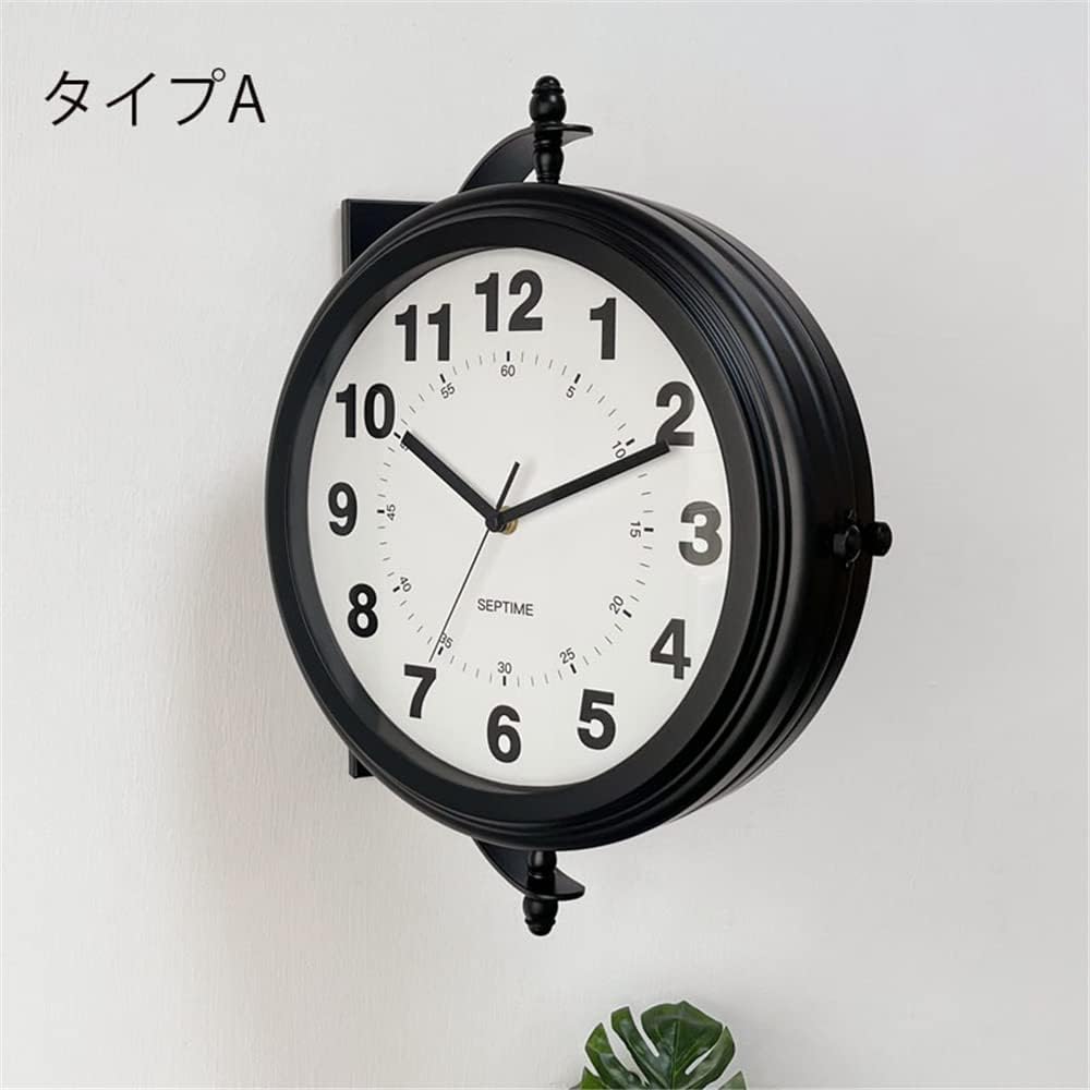 インターフォルム 掛け時計 CL-4424BK ラトゥリ ブラック スイープ